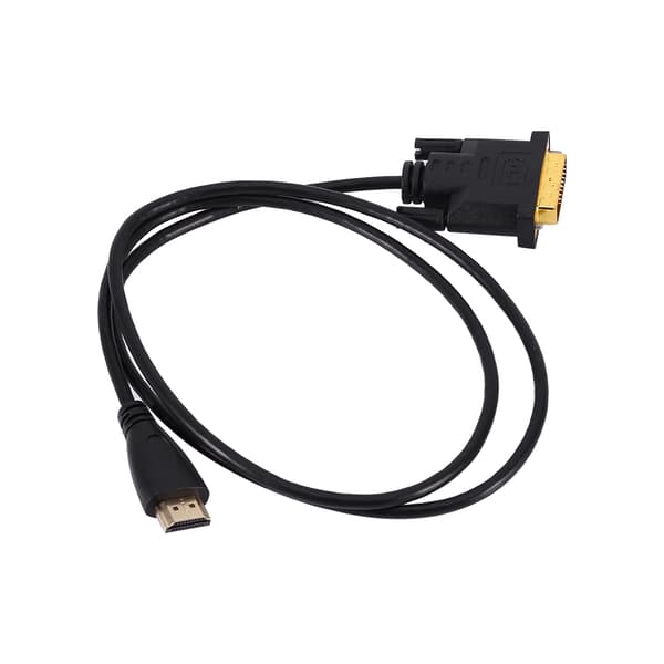 1-meter forgyldt HDMI til DVI han-adapterkabel, velegnet til high-definition skærme