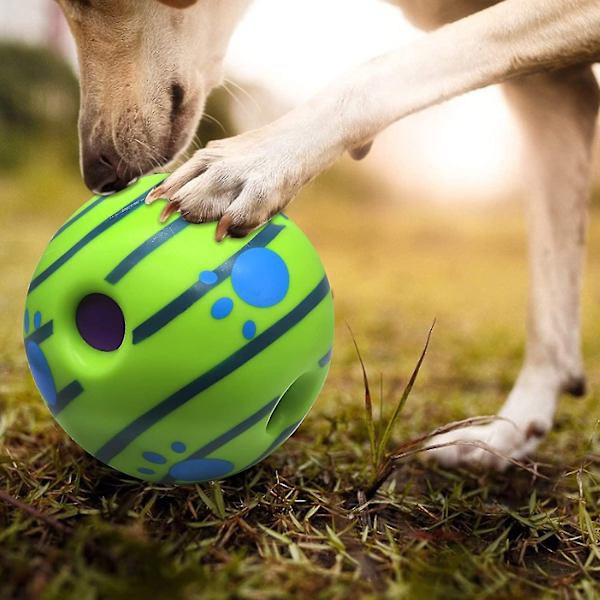 Giggle Ball Interaktivt Hundelegetøj, Wobble Wag Ball Hvalpe Træning Leg Sikker Funny Sound Talk Babble Ball - Perfet M 10cm
