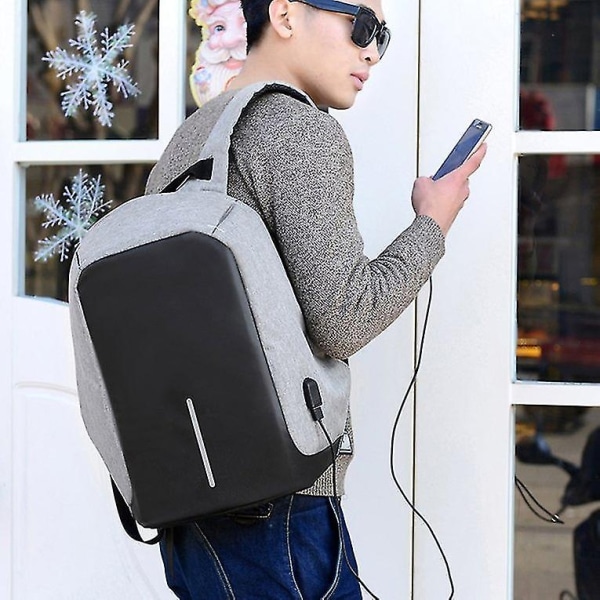 Vandtæt rygsæk med stor kapacitet Tyverisikre skoletasker med USB-port - Perfet
