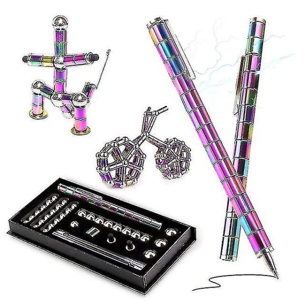 Magnetic Pole Fidget Pen Metall Magnet Leketøy Anti-stress gave - Perfet