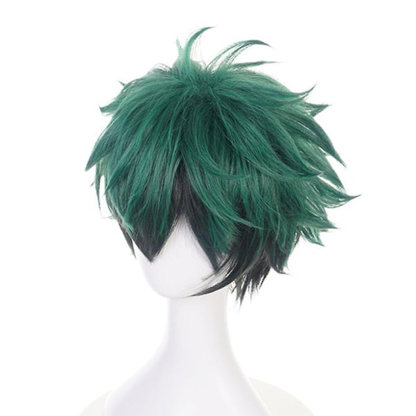 My Hero Academia Izuku Midoriya Cosplay Parykker Grønn Svart Kort Parykk Med Bangs Syntetisk hår Parykker - Perfet