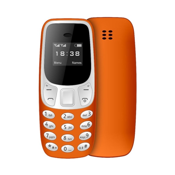 Servo Bm10 Mini Mobiltelefon 2 Sim-kort Bluetooth-hovedtelefoner Stemmeskifter Lydoptagelse med lav stråling Lille mobiltelefon - Perfet Orange