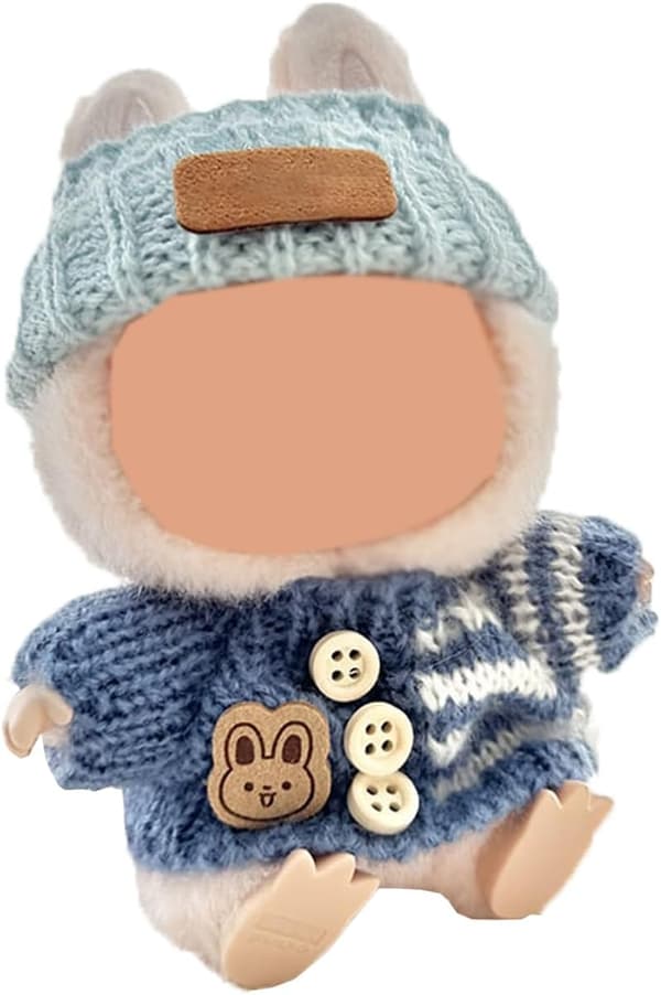 Sæt med tøj, hat og heldragt til Laboo (INGEN dukke) til 17 cm Laboo Tilbehør Tøj - Perfekt Light Blue