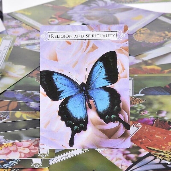 Butterfly Oracle Cards: 44 Kort Tarot Deck Engelsk Version Spådom Oracle-Perfet