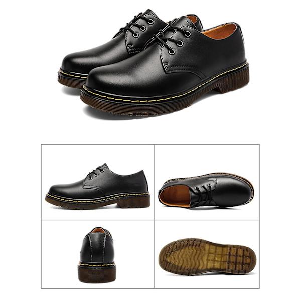 Herres Oxfords Støvler Komfortable Anti-Slip Runde Tå Formelle Dress Sko Arbejdssko til Mænd - Perfekt Black 37