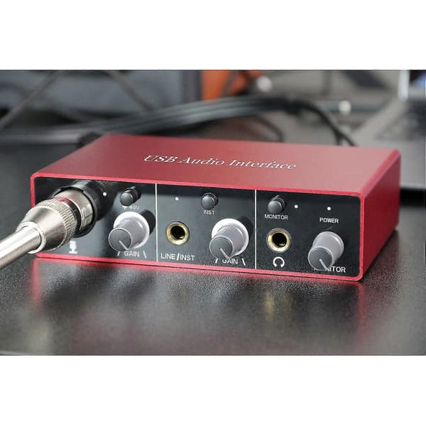 Audio Interface Xrl Audio Interface 48v Phantom-virran tuki Instrumentti Sähkökitara Tabletti Com-Perfet