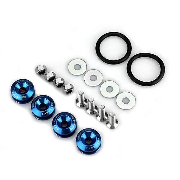 Hållbart JDM snabbfäste kit kompatibelt med bilstötfångare bagagelucka skärmar - Perfekt Blue