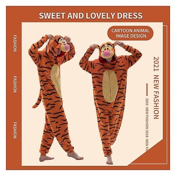 Cosusket Komfortable Unisex Pyjamas - Perfekt Tigger 115cm