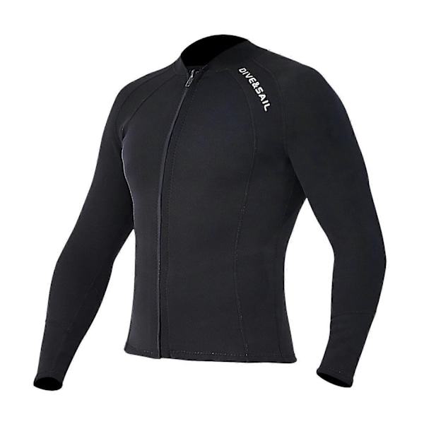 2mm Neopren Wetsuit Top til Mænd og Kvinder med Front Lynlås - Perfekt Man M