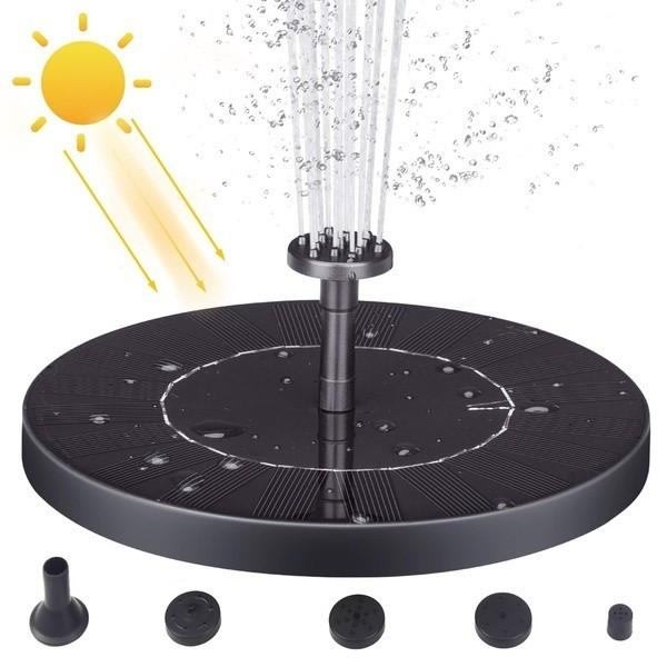 Aurinkosuihkulähde Aurinkovoimalla toimiva suihkulähdevesilähde / Vesipumppu / Pumppu V - Perfet black