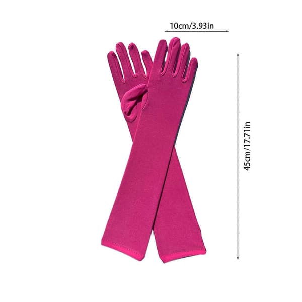 Långa Spandex Opera Handskar för Vuxna som Sträcker sig Över Armbågen - Perfekt WR