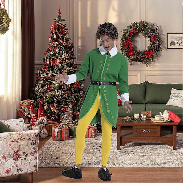 Elfdräkt för Män Kvinnor - Vuxen Elfdräkt Full Set Halloween Jul Cosplay Kläder XS-3XL-Perfekt XL