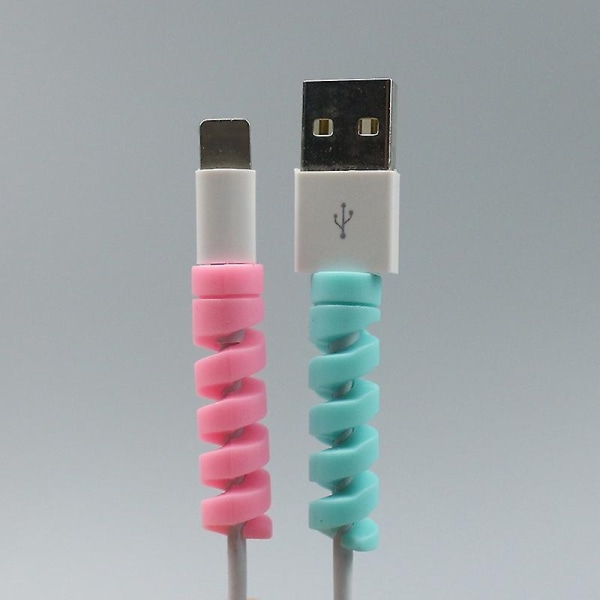 10st Protector Saver Cover Kompatibel Apple Iphone USB laddarkabel - Perfet