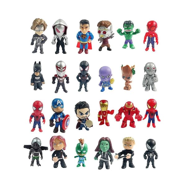 Julekalender med 24 Dages Nedtælling Avengers Legetøj Blind Box Superhelte Børn Julegave