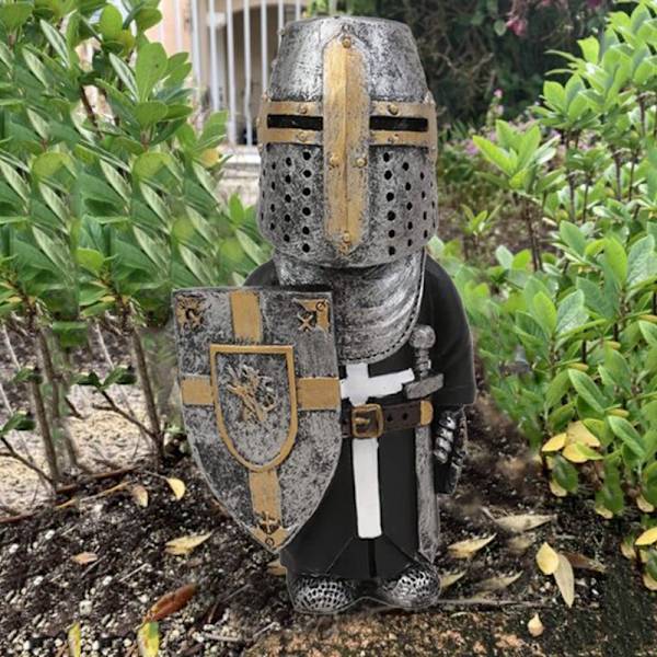 Knight Gnomes Guard 1/8 st Harts Desktop Ornament Skulptur Soldat Miniatyr Figur Collection Heminredning 1set 8pcs