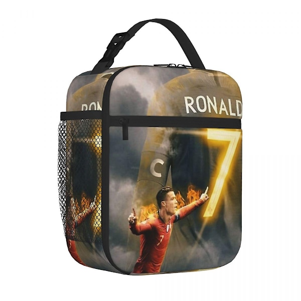 Cristiano Ronaldo Cr7 Isolerende Lunsjpose Kjølepose Lunsjboks Isolerende Lunsjboks Lunsjpose for Kvinner Barn Skole - Perfekt 16