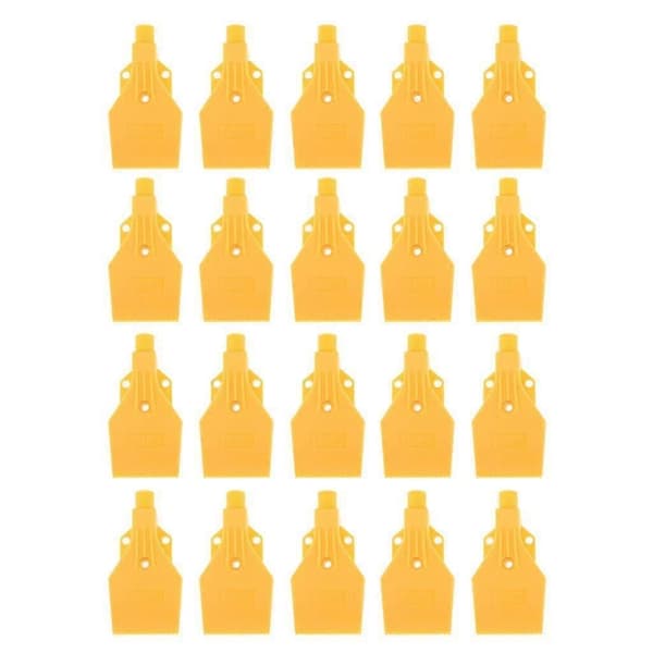 20x Flat Vind Jet Luftblåser Luftdyse Spray 3 Hull 1/4 Bspt Gul-Perfet