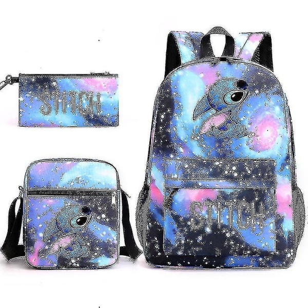 Lilo Amp; Stitch Ryggsekk Sett skolesekk Sort - Perfet starry blue