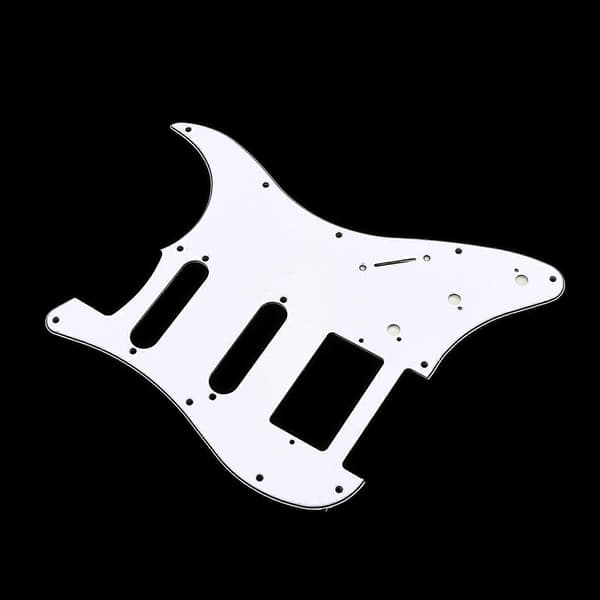 Flerfärgad 11-håls SSH Gitarrplektrumskydd Reptålig Platt Kompatibel med ST SQ Elgitarrer 3-lagers SSH Gitarrplektrumskydd Gitarrdelar-Perfekt off white