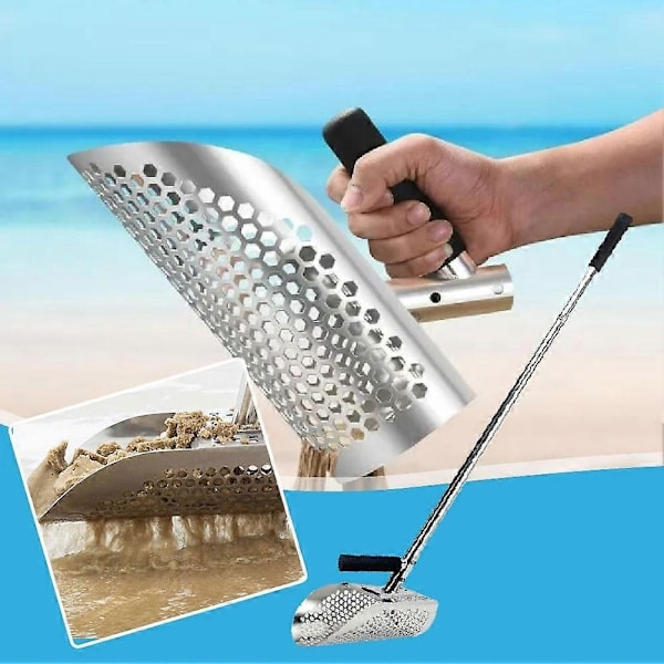 Sandskuffe til Strand Metaldetektion, Metaldetektor Strand Findeskovl - Perfekt Gold mining shovel