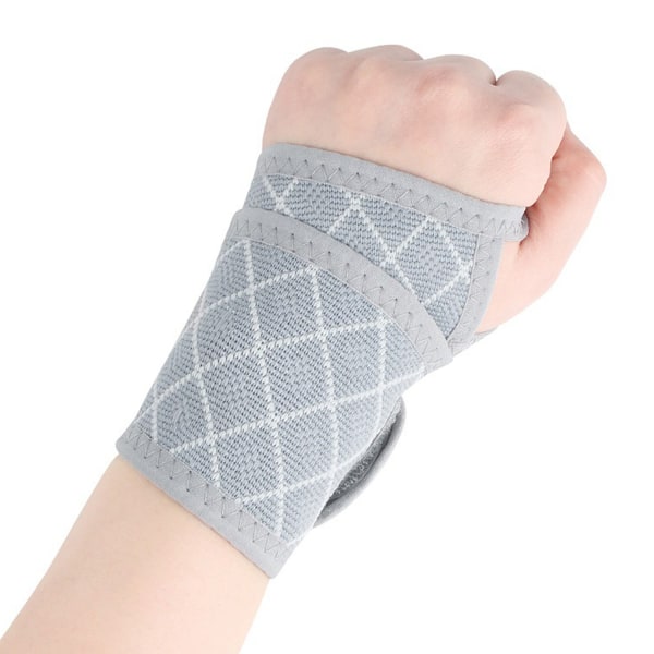 Justerbart handledsstöd Andningsbart handledsarmband Kompressionsdyna unisex - Perfet Grey