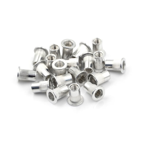 20 kpl alumiiniseosta litteä kierre niitti mutteri Noin - Perfet M6*15