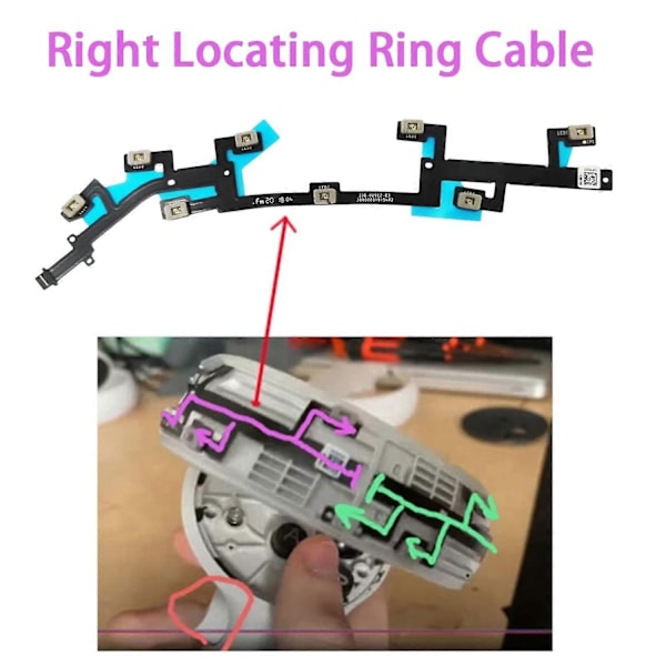Kompatibel med Meta Quest 2 Lokaliseringsring Flex Kabel - Perfekt Right Set