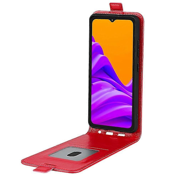 Kompatibel med R64 Tekstur Vertikal Flip Lær Telefonveske-Perfet Red For Samsung Galaxy Xcover 7 Pro