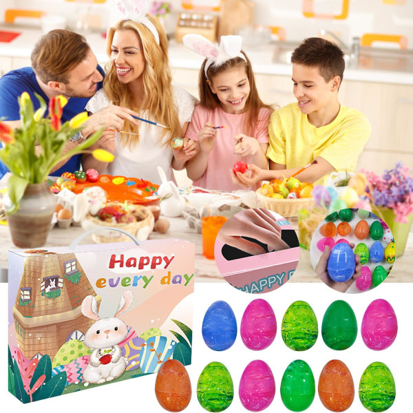Påskeæg med klemmelegetøj i æg, stressaflastning Squishy legetøj til børn, voksne - perfekt 12pcs Eggs