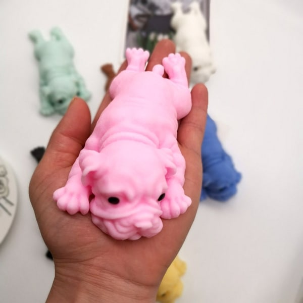 Mode Vent Stress Relief Praktiska skämt Squeeze Toy Dog For Kids Vänner - Perfet White