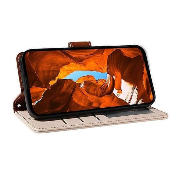 for Pixel 9 Pro XL / 9 Pro Deksel Lommebok i Lær Flip mobildeksel med Håndleddsstropp - Perfet Apricot
