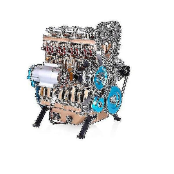 Högkvalitativ Mini Inline Fyra/Åtta-Cylindrig Motormodell Kit leksaker för Vuxna-Perfekt four-cylinder