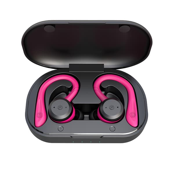 TWS Trådløst Bluetooth Headset Høy Effekt Mini Sport Headset Støyreduksjon In-Ear Bluetooth Headset (Rosa) - Perfet
