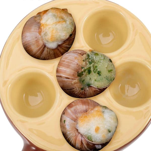 Escargot Grillplate Spiselig Sneglerett Escargot Bakeholder Keramisk Grill Sneglerett-Perfekt