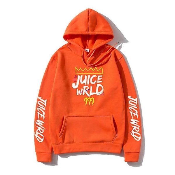 Rapper Juice Wrld 999 O-Neck Genser Menn/Kvinner Mote Langermet Vår Høst Hettegensere Genser Hip hop topper Pullover-Perfet orange 3XL