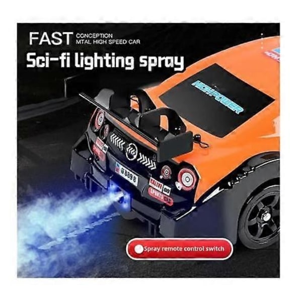 Slidey Boys Vapor Slide Drift RC-bil, 2.4G Hög Hastighet Driftbil, med Svanspray - Perfekt dodge