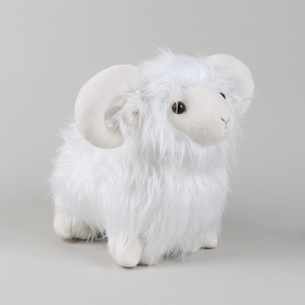 Highland Sheep Scottish highland ull leketøy imitert sauedukke - Perfet white