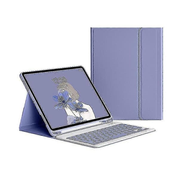 Fodral med tangentbord för iPad 9:e 8:e 7:e 10,2 tum 2021 2020 2019 - D-Perfet Purple
