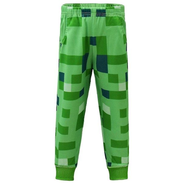 Minecraft Kläder för Äldre Barn i Höst Långärmad Set Tröja + Byxor - Perfet 160