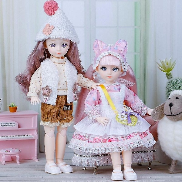 30 cm docka 1/6 Bjd docka eller kläder tillbehör prinsessa docka barn flickor födelsedagspresent leksaker - Perfekt 10 Clothes (a)