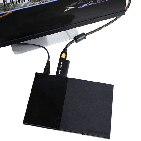 PS2-HDMI-sovitin 3,5 mm:n äänilähdöllä HDTV/HDMI-näytöille - Perfet