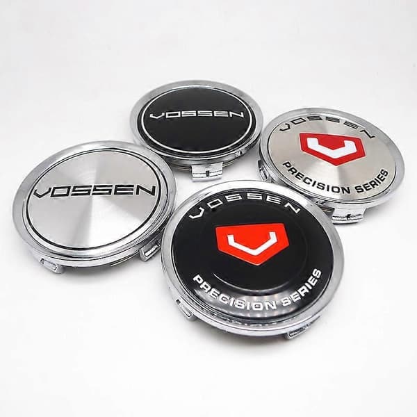 4 st 75mm 70mm Vossen Hjulcentrum Navkapslar Bilfälgar Dammtätt Skydd Badge-Perfet E