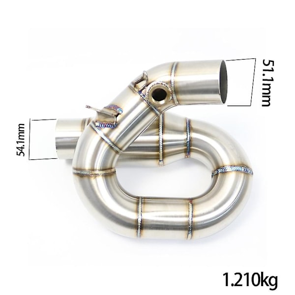 Moottoripyörän pakoputki Yamaha R6 moottoripyörän pakojärjestelmä Etuputki Yhteensopiva Yamaha R6 YZF-R6 yzf 2006-2014 2006-2020 51mm pakoputken kanssa - Täydellinen 2006-2020