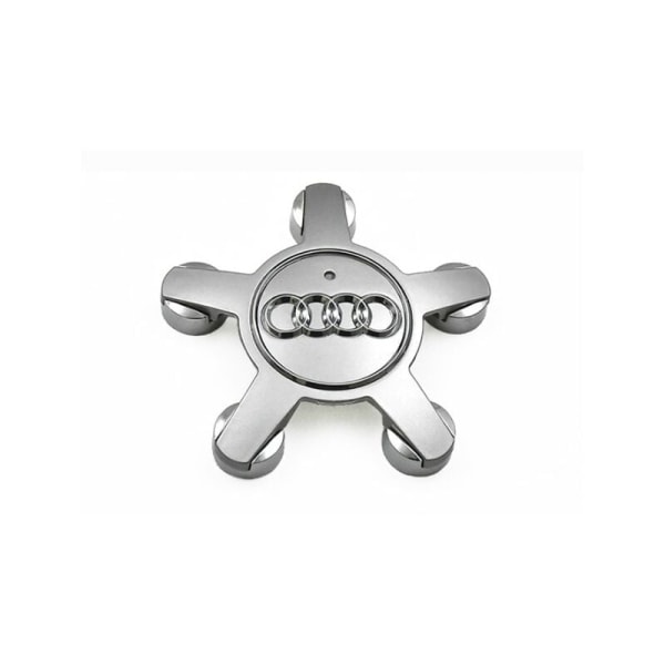 Sæt med 4 navkapsler 4f0601165 N hjulemblem, til 135 mm navkapsler til Audi (sølv)- Perfet