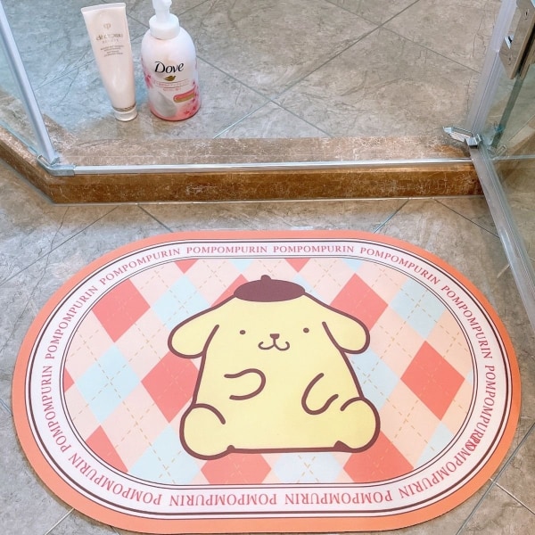 Sanrio mat toiletabsorberende hurtigtørrende skridsikker gulvmåtte - Perfet Kulomi