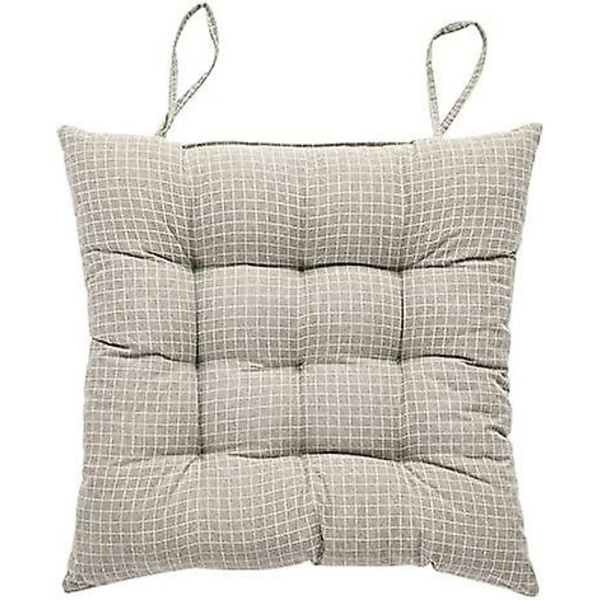 Stolsdyna 43 x 8 cm med remmar, Universal bomullslinne - Perfet