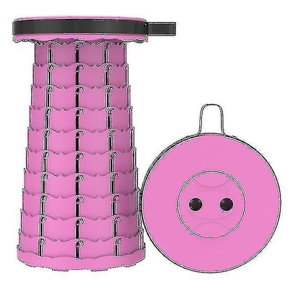 Päivitetty versio kokoontaitettava jakkara, teleskooppijakkara kaikkiin tarkoituksiin pink
