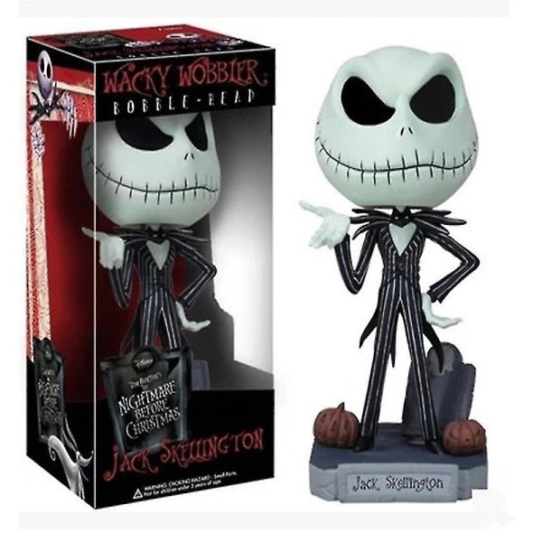 The Nightmare Before Christmas Jack Skellington / Freddy Krueger Bobble Head Doll Pvc Action Figur Collection Legetøj - Perfet Jack