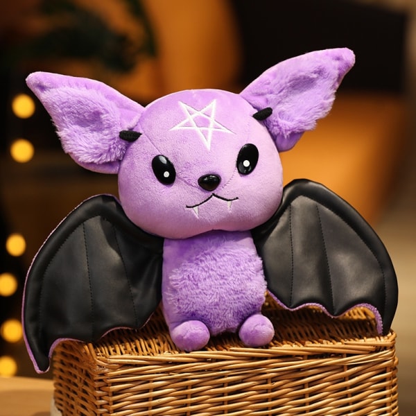 Perfekta mörka fladdermöss, demoner, kanindockor Halloween-presenter - Perfet Purple bats 30cm