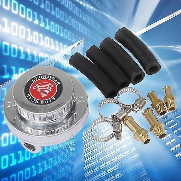 Gunmetal Drivstofftrykksregulator Justerbar Universal Kompatibel med Forgassermotor-Perfet